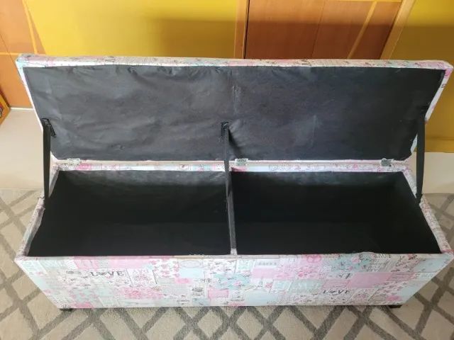 Baú de chão multiuso estampado - Foto 2