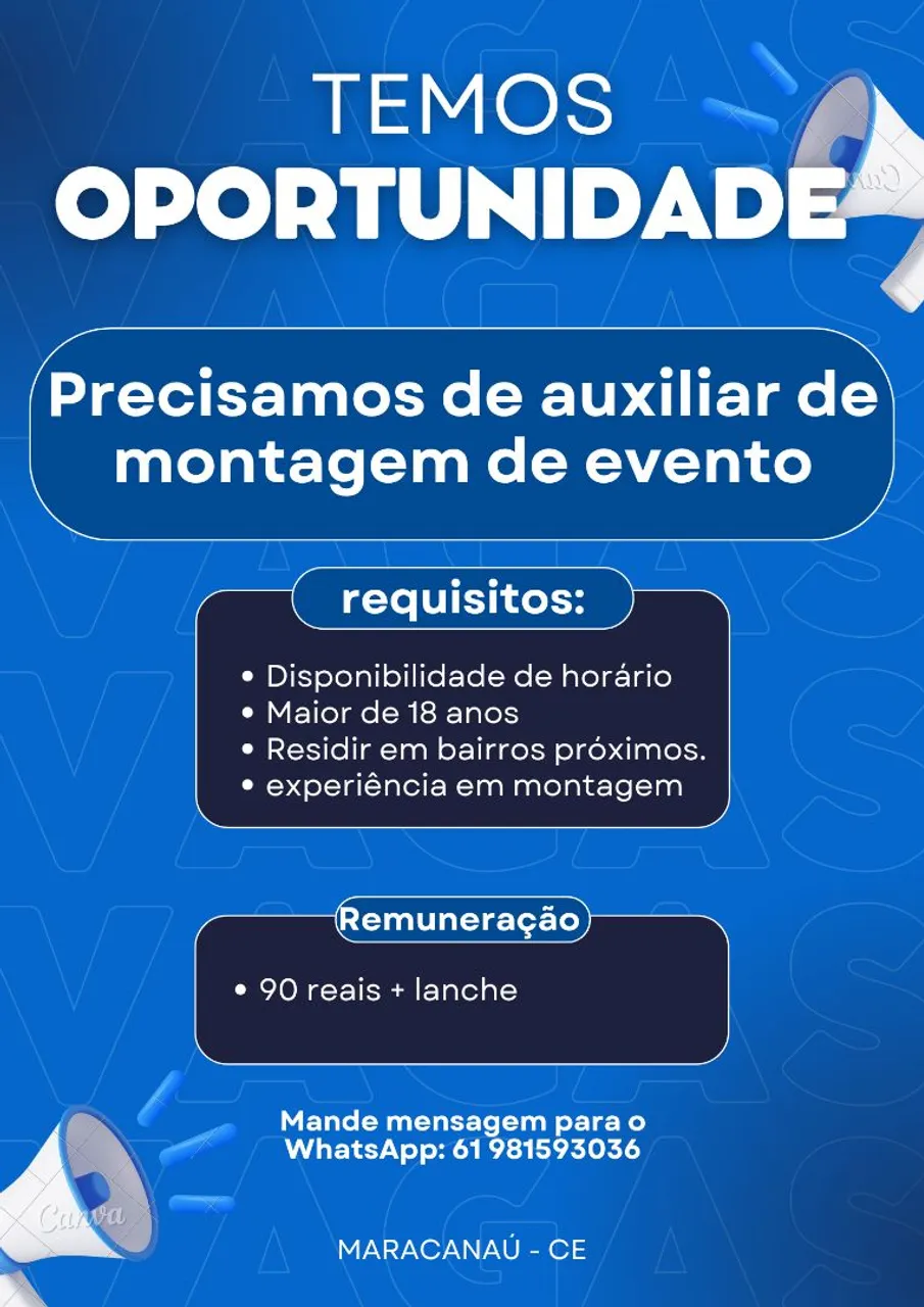 Montagem noturna de evento 