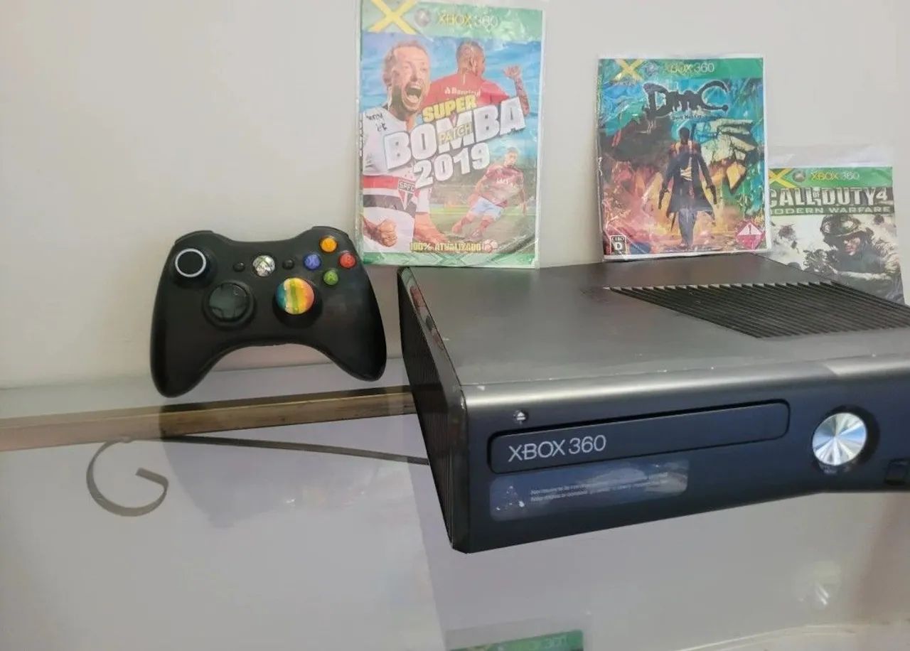 Xbox 360 Slim Destravado RGH completa Consoles de Vídeo Game