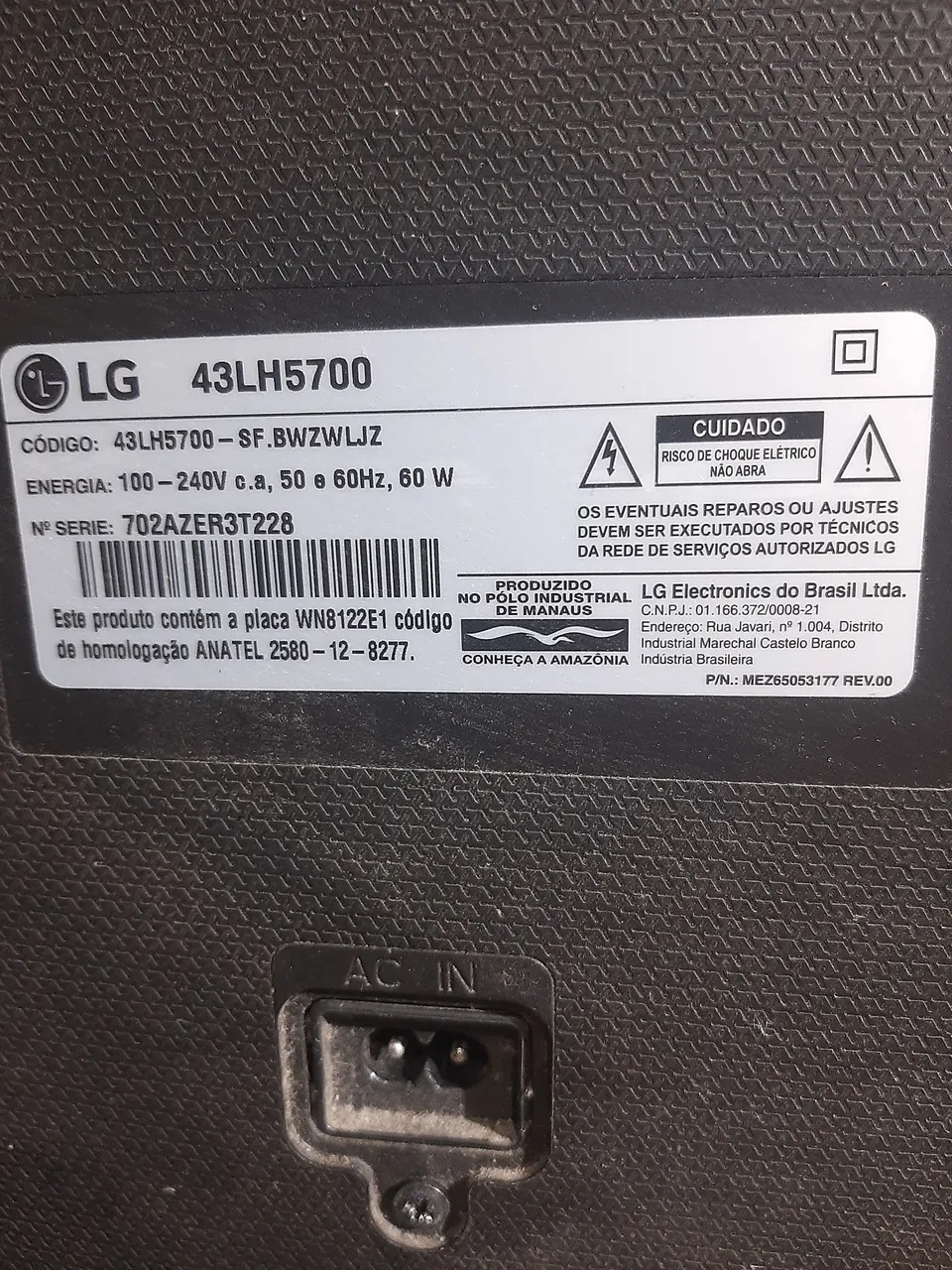 venda de TV LG