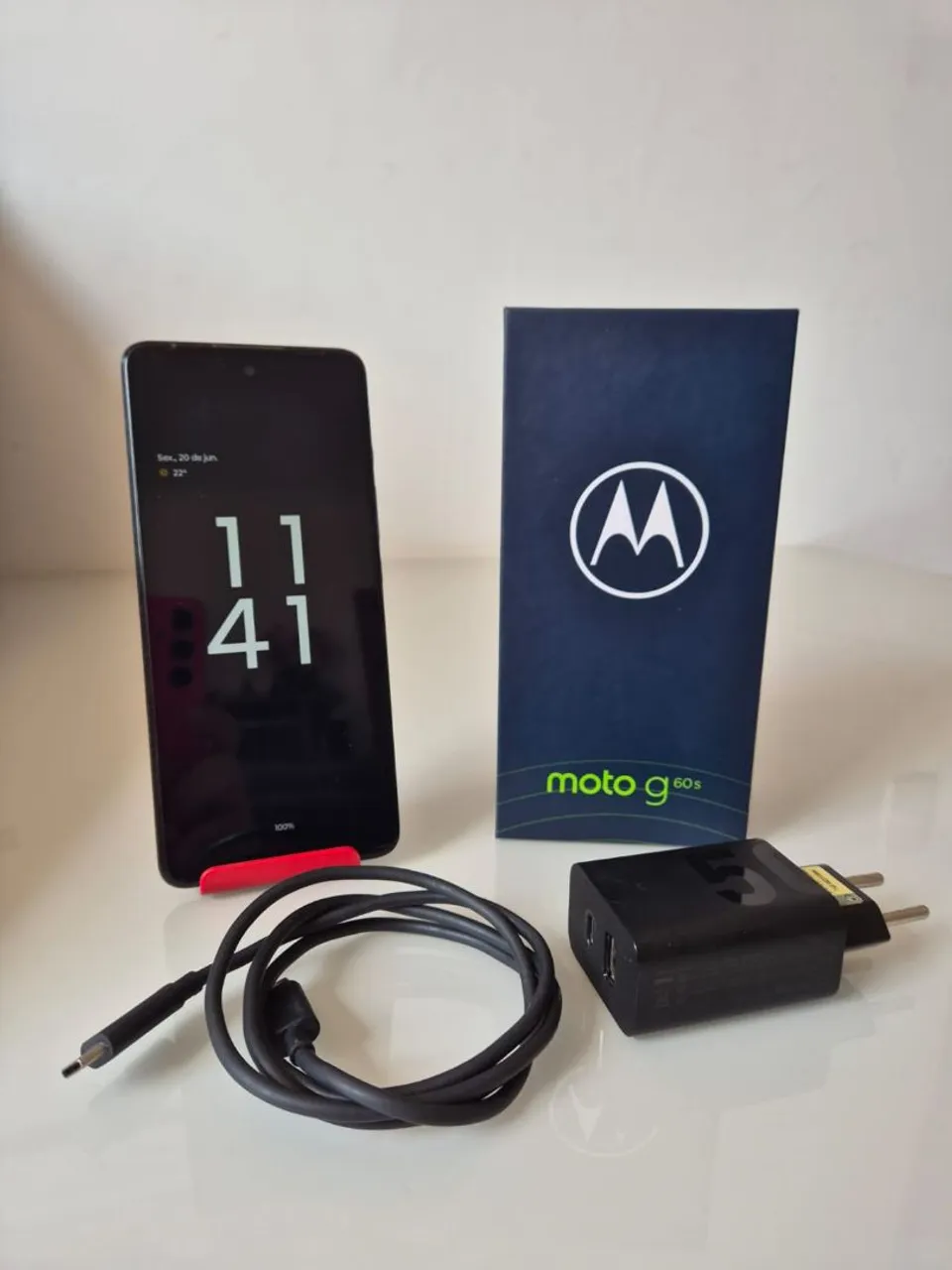 Smartphone Motorola Moto G 60s - Ótimo estado - Carregador Turbo Power original na caixa