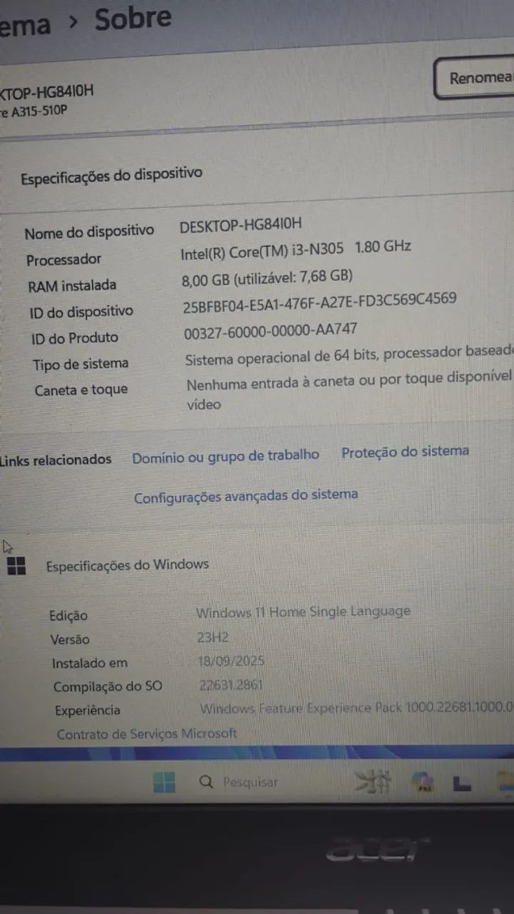 Notebook acer aspire i3 semi novo - Foto 3