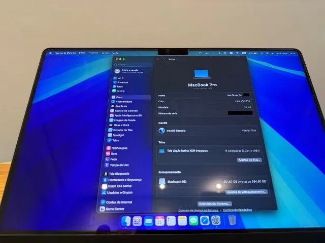 Apple MacBook Pro 14'' M1 Pro 10Core CPU/16Core GPU, 16GB, 1TB Cinza Espacial - IMPECÁVEL - Foto 4