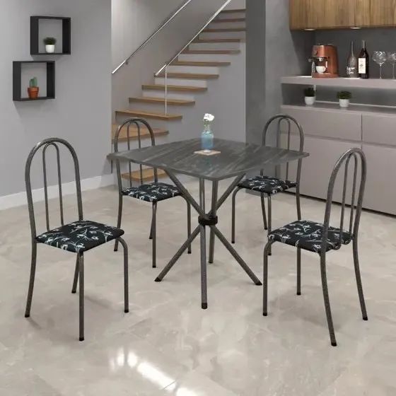 Mesa P/ Cozinha Tubular Nova- Montagem grátis 
