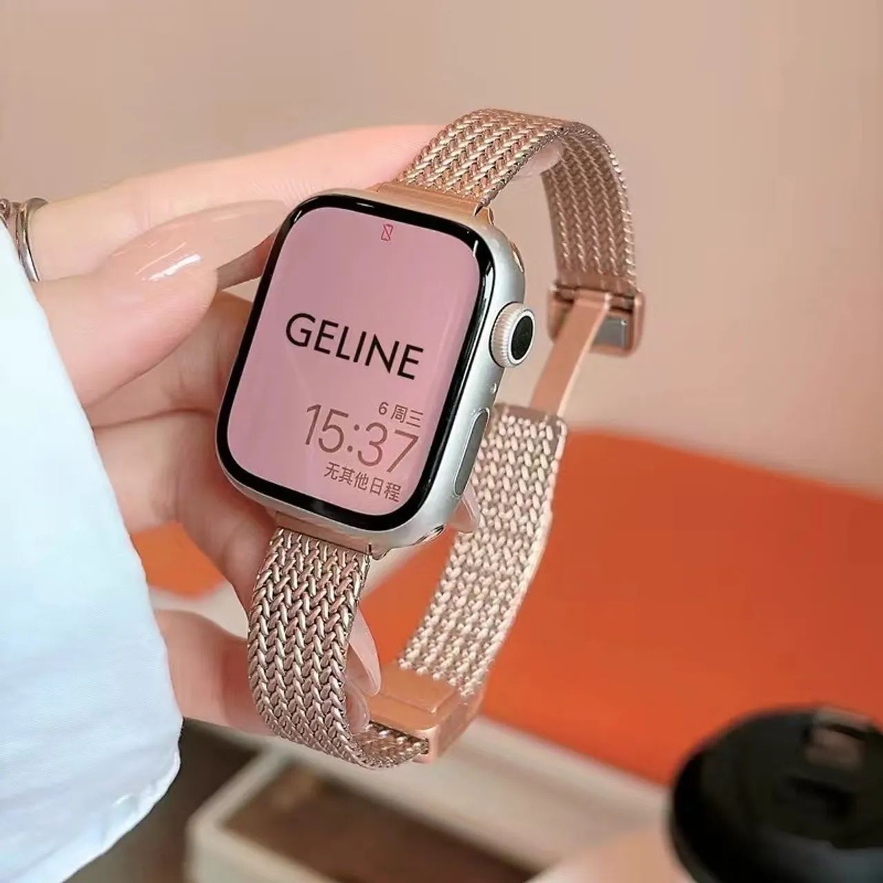 Pulseira ouro rosa Apple Watch 42mm