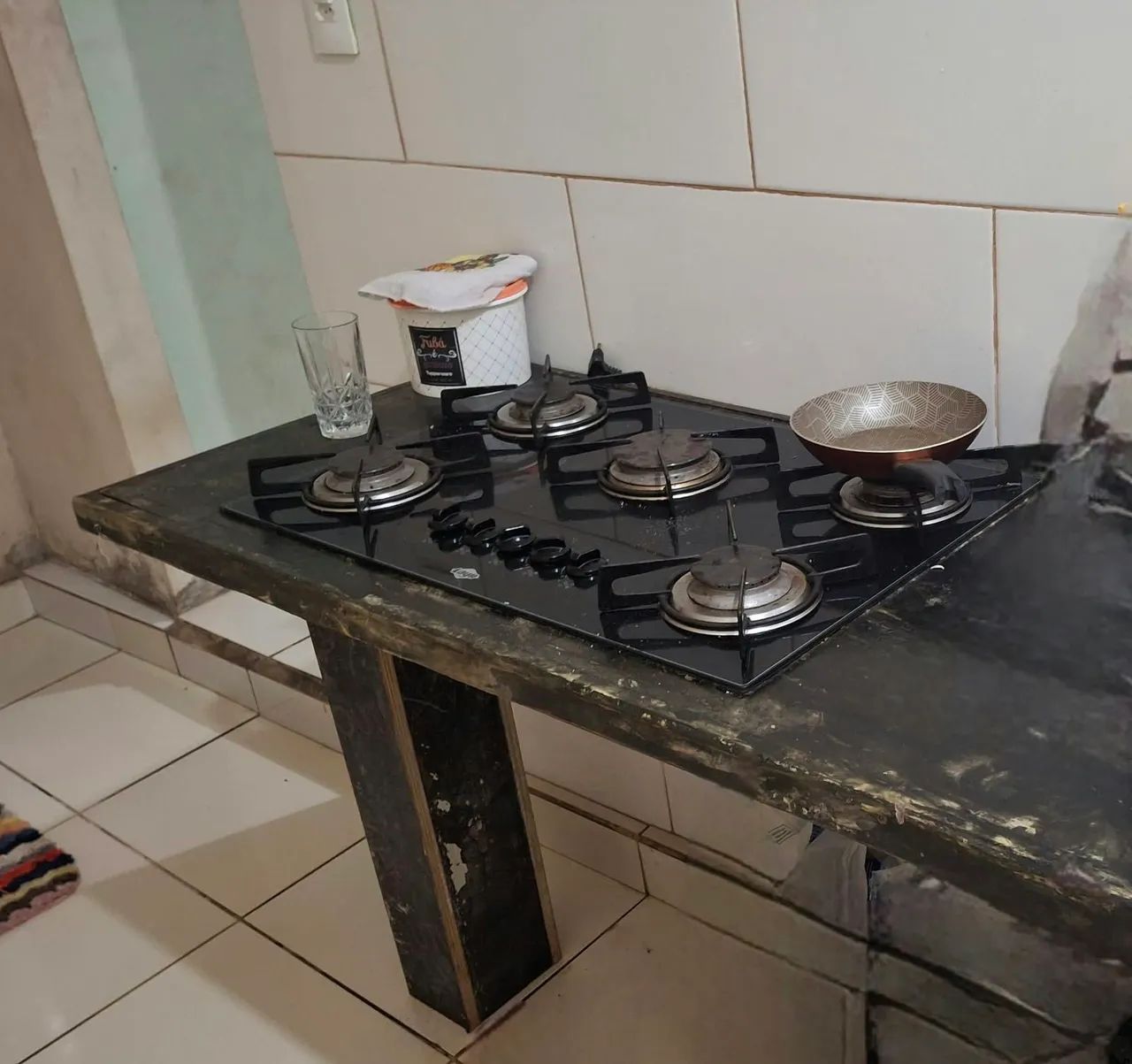 Cooktop 5 bocas com bancada