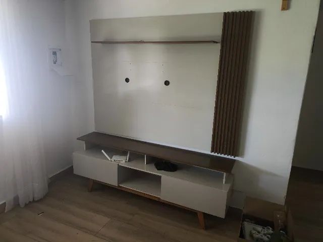 Rack com Painel Ripado Off White - Foto 5