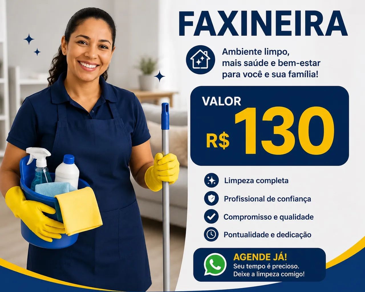 Faxineira disponível 