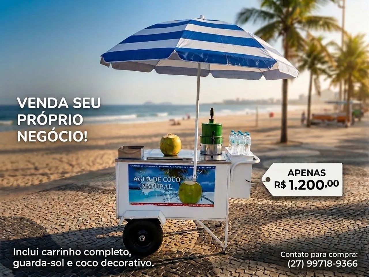 Vendo carrinho de água de coco 
