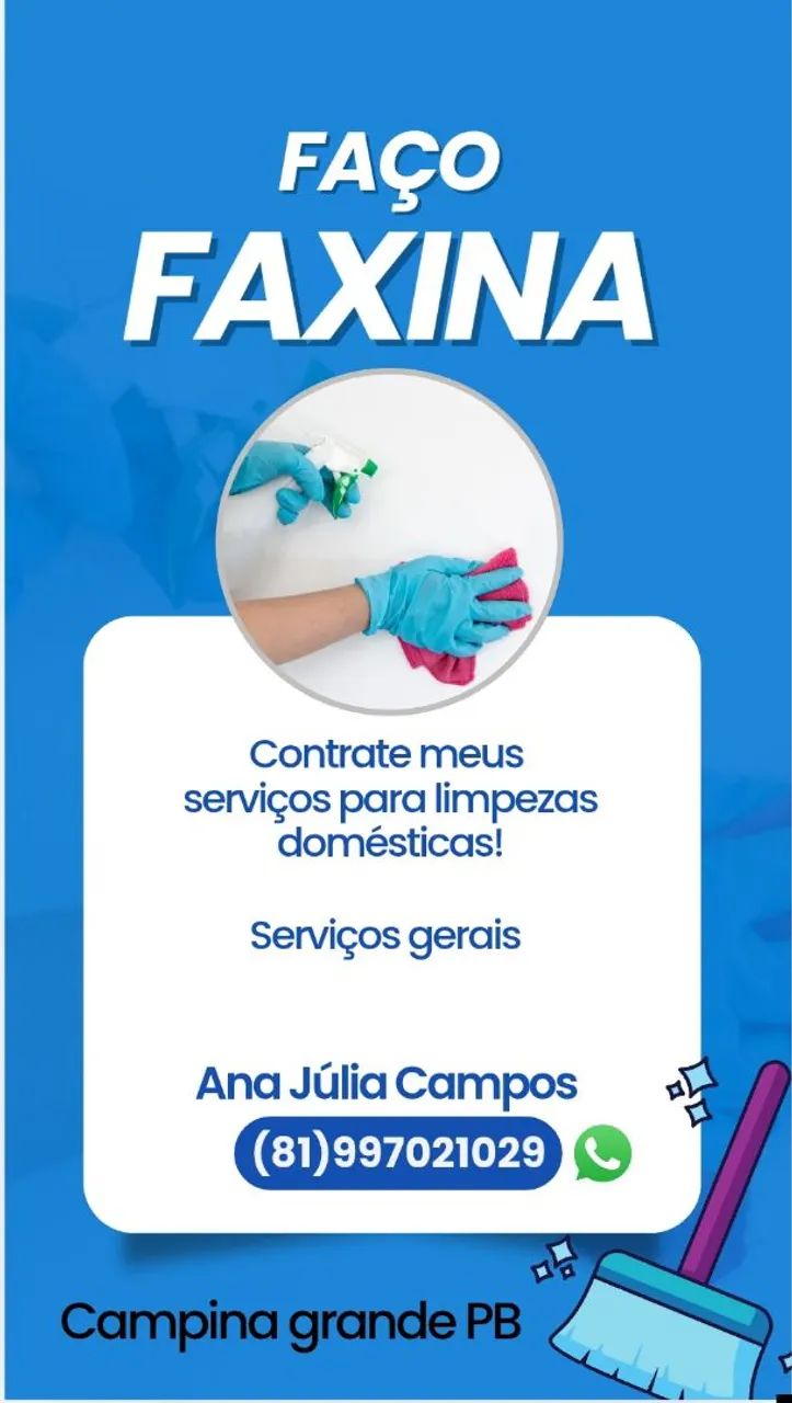 Diarista Responsável Disponível - Campina Grande