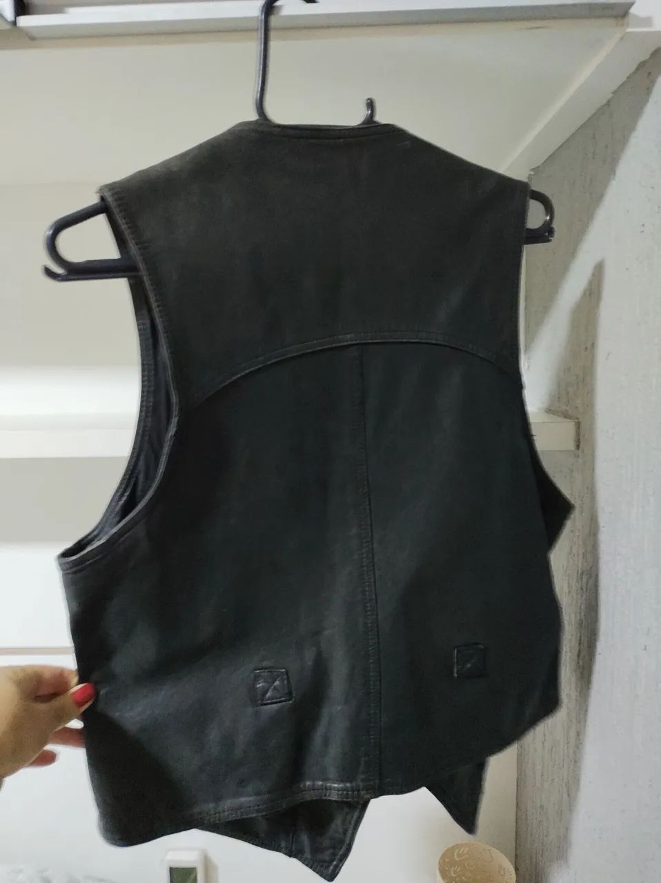 Colete preto couro legítimo  - Foto 3