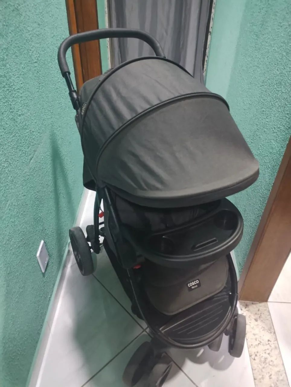 Carrinho de bebê cosco com bebê conforto  - Foto 5