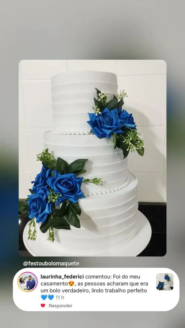 Aluguel Maquete Bolo Casamento  - Foto 3