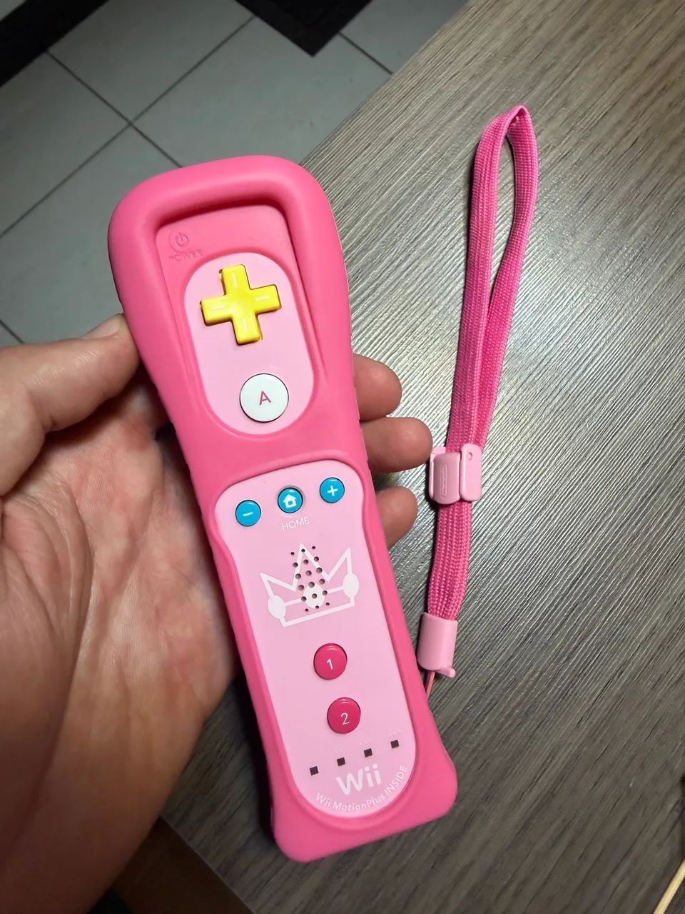 Controle Wii Remote Princesa Peach Mario Rosa