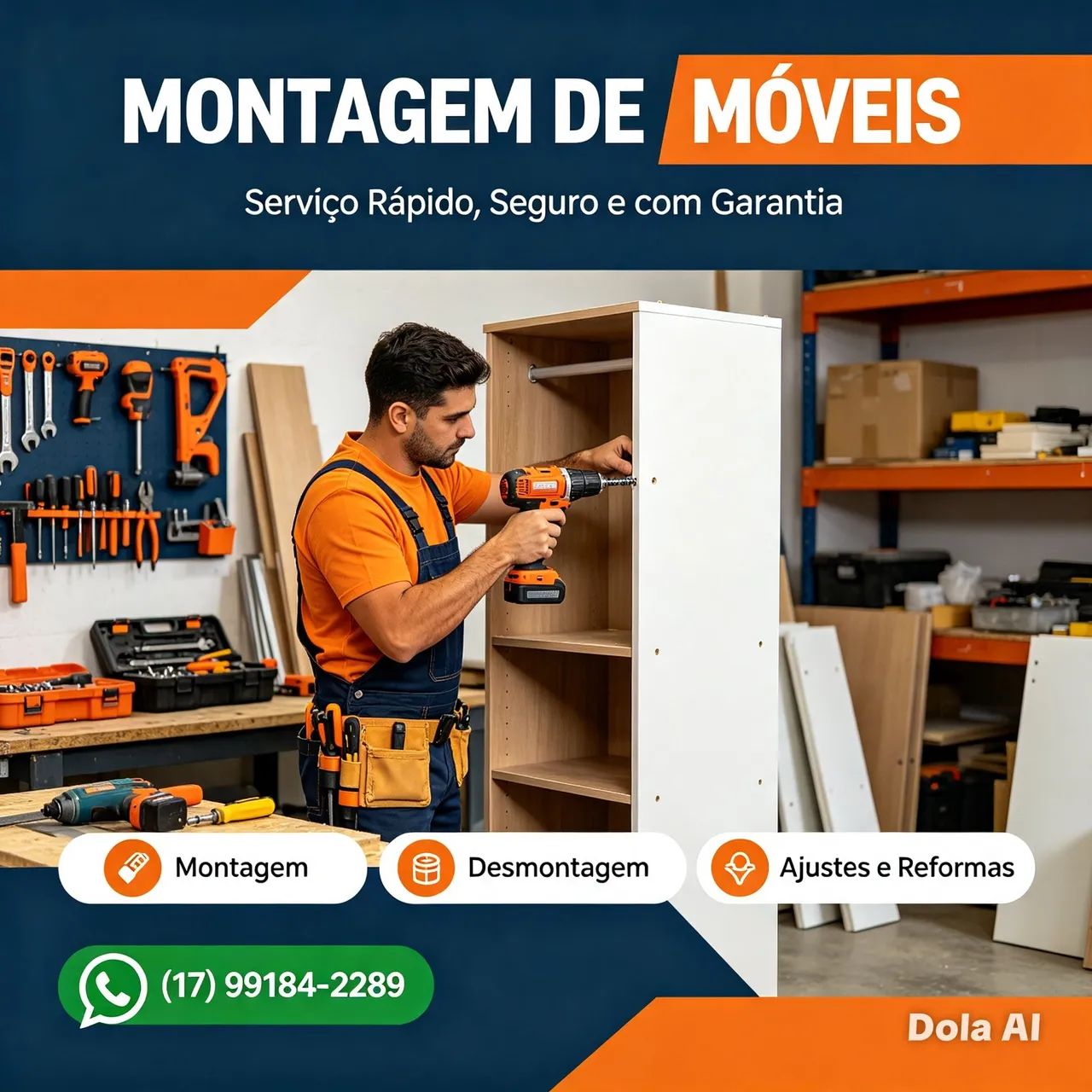 Montador de móveis e eletricista 