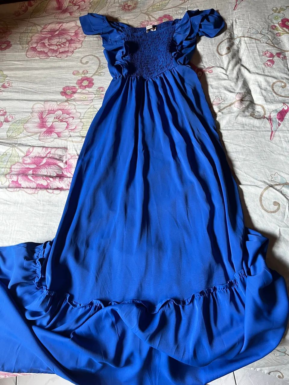 Vestido longo azul
