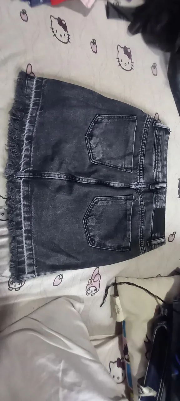 Saia jeans preta  - Foto 2