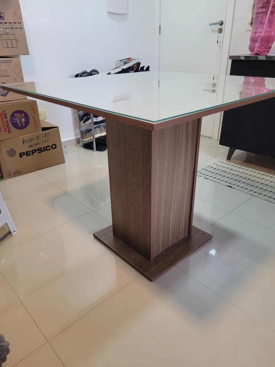 Mesa em MDF com tampa de vidro  - Foto 2