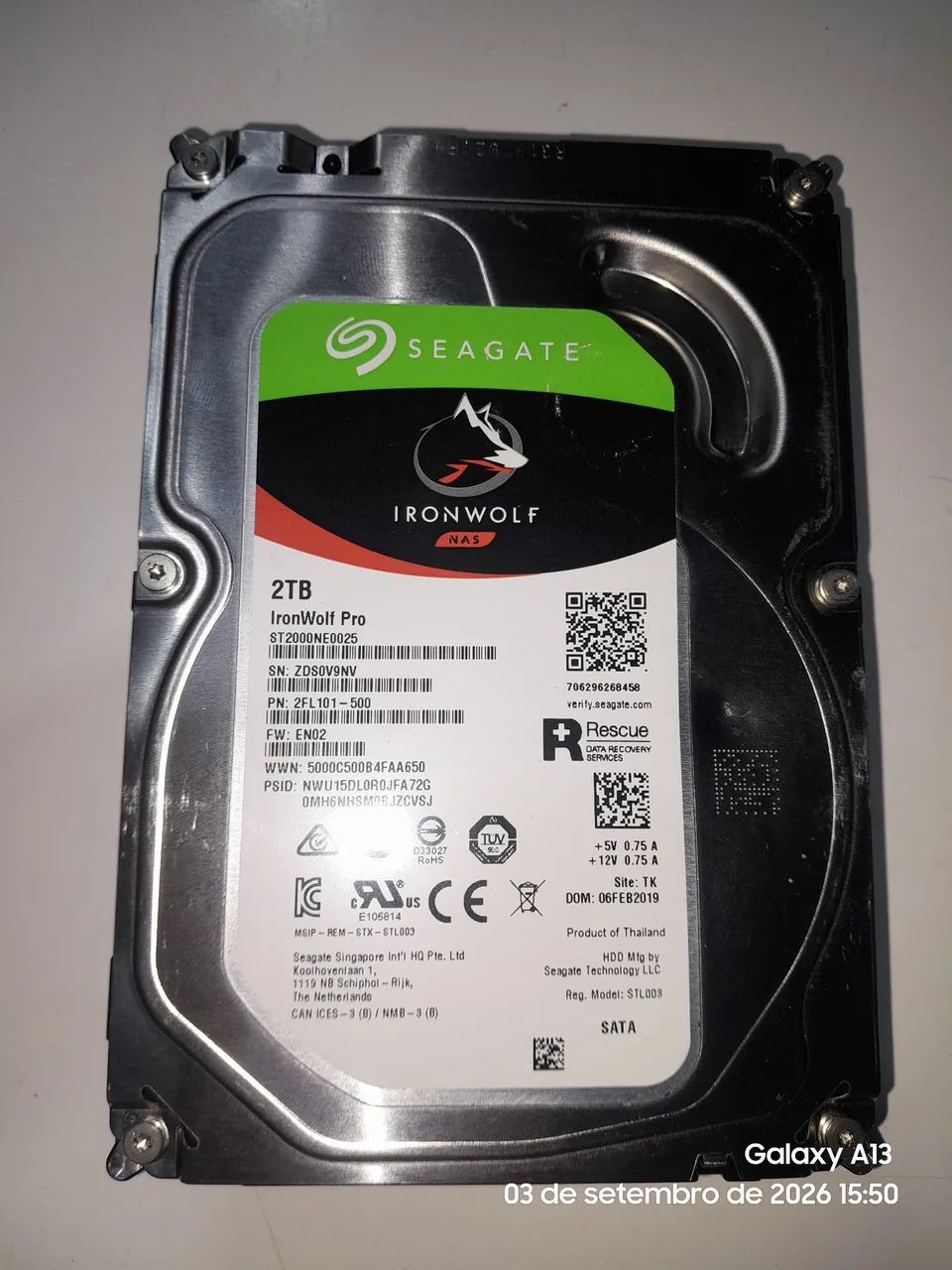 Hd de 2 TB nas seagate