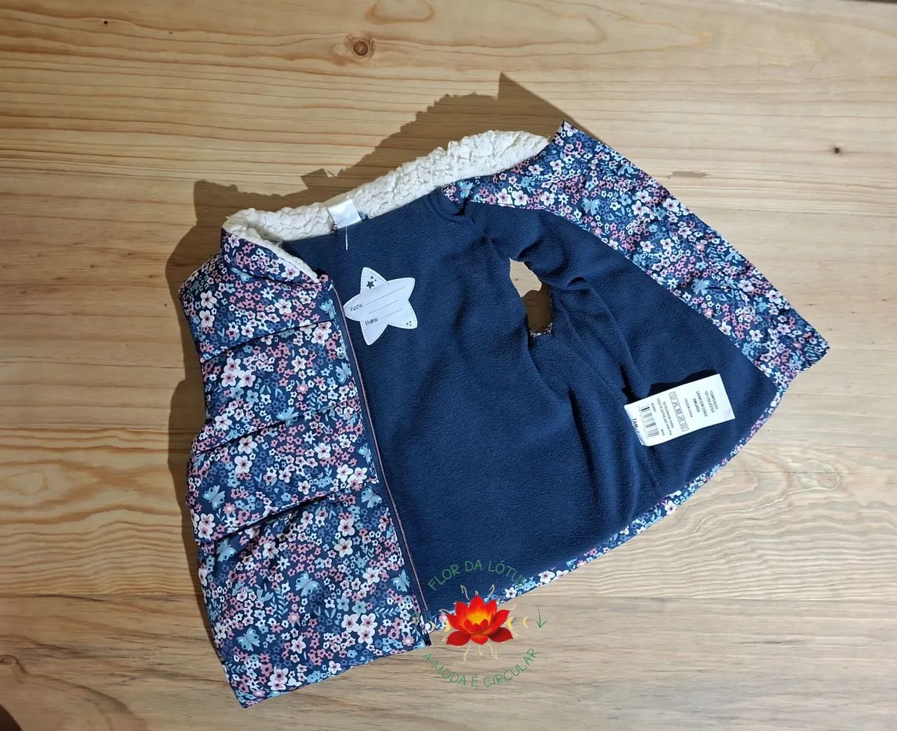 Colete Floral Puffer Infantil Tam.1 - Foto 3