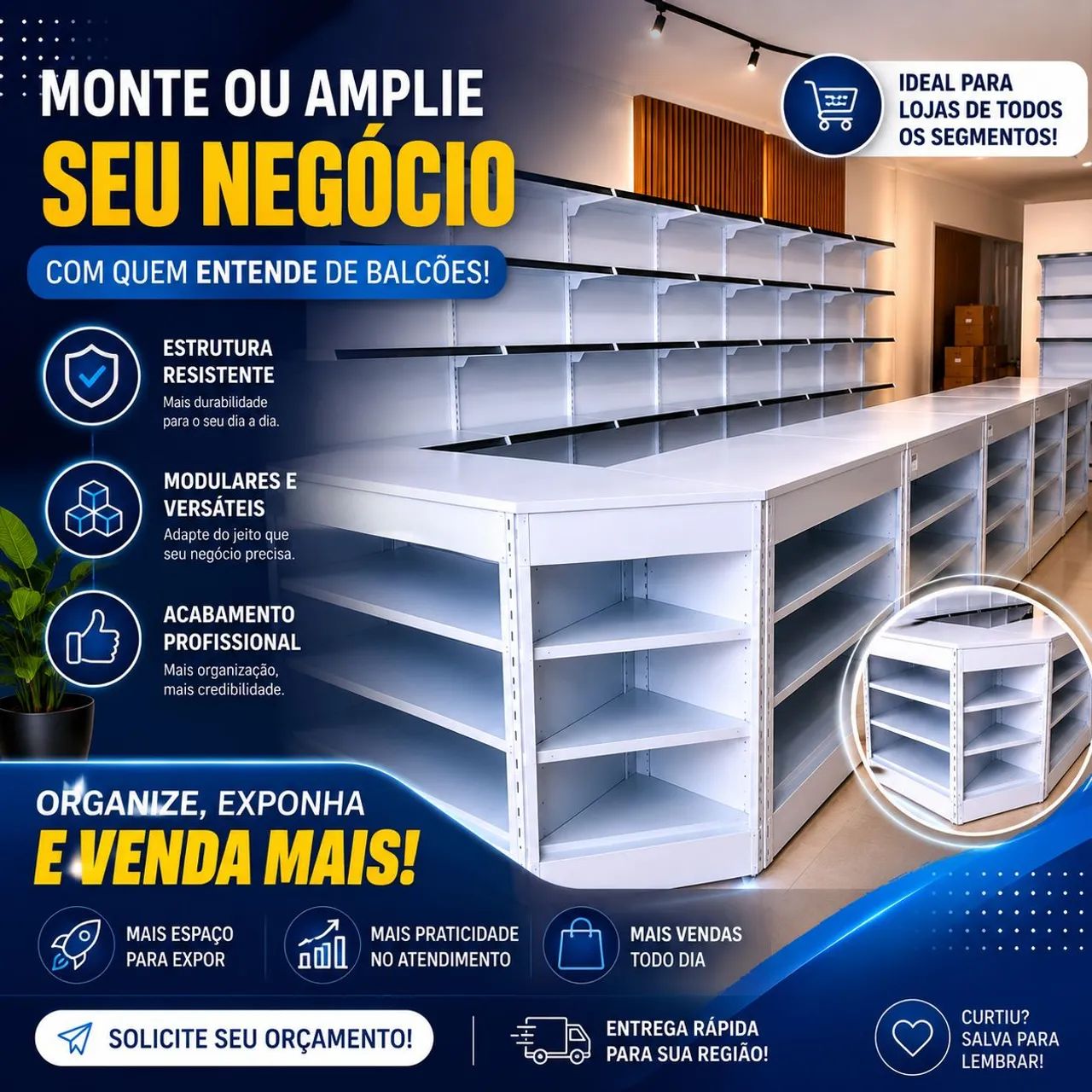 Gôndolas para sua loja