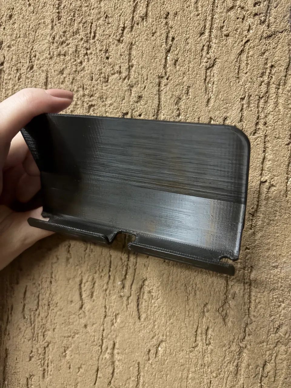 Suporte Adesivo De Parede Preto Para Celular iPhone Android  - Foto 3