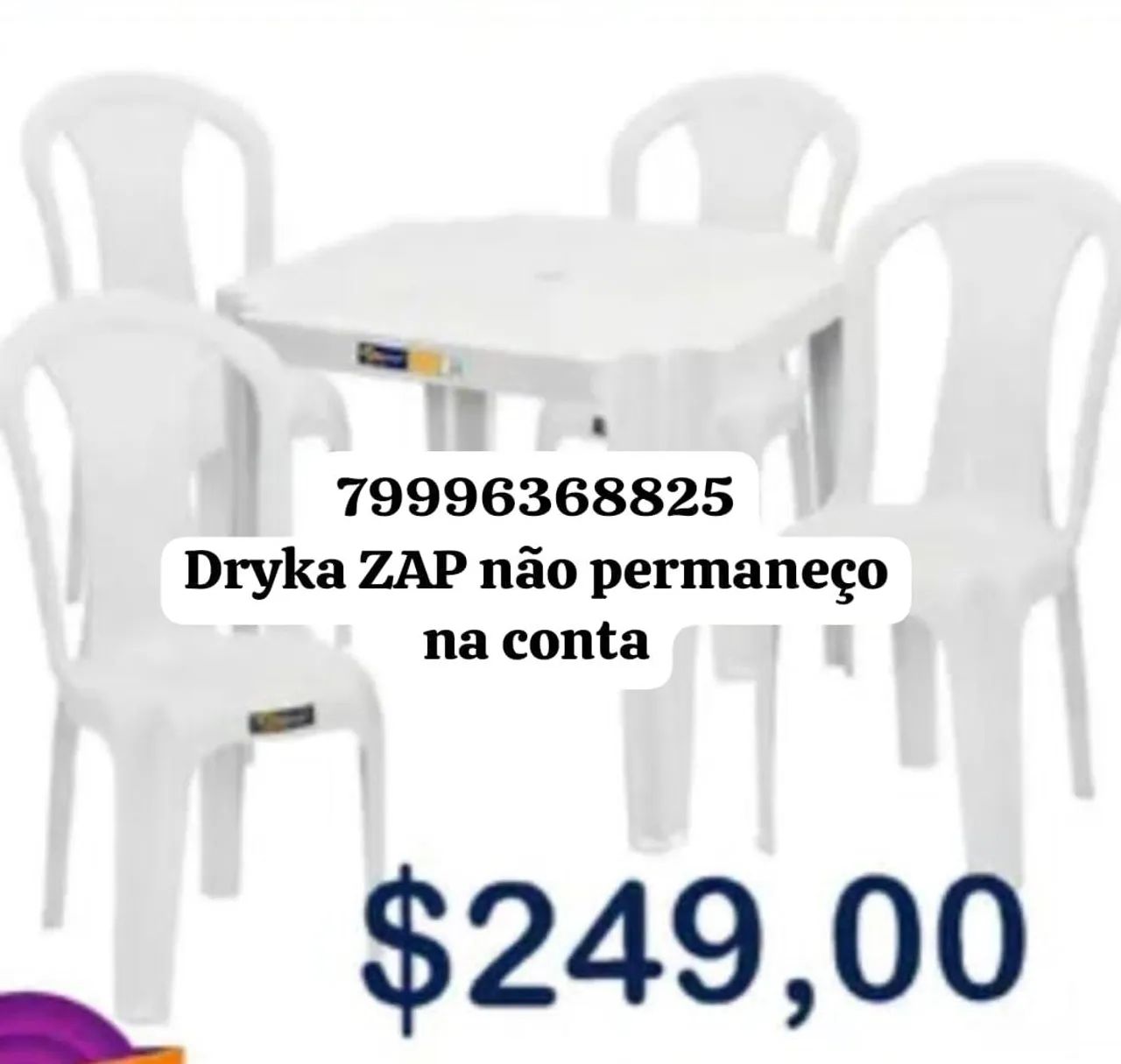 Jogo de mesa plástica nova