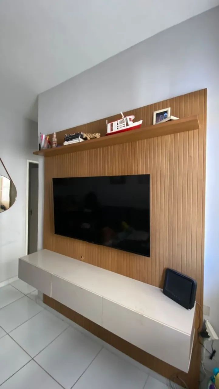 Rack com Painel Para TV - Ripado + 3 Gavetas - Foto 3
