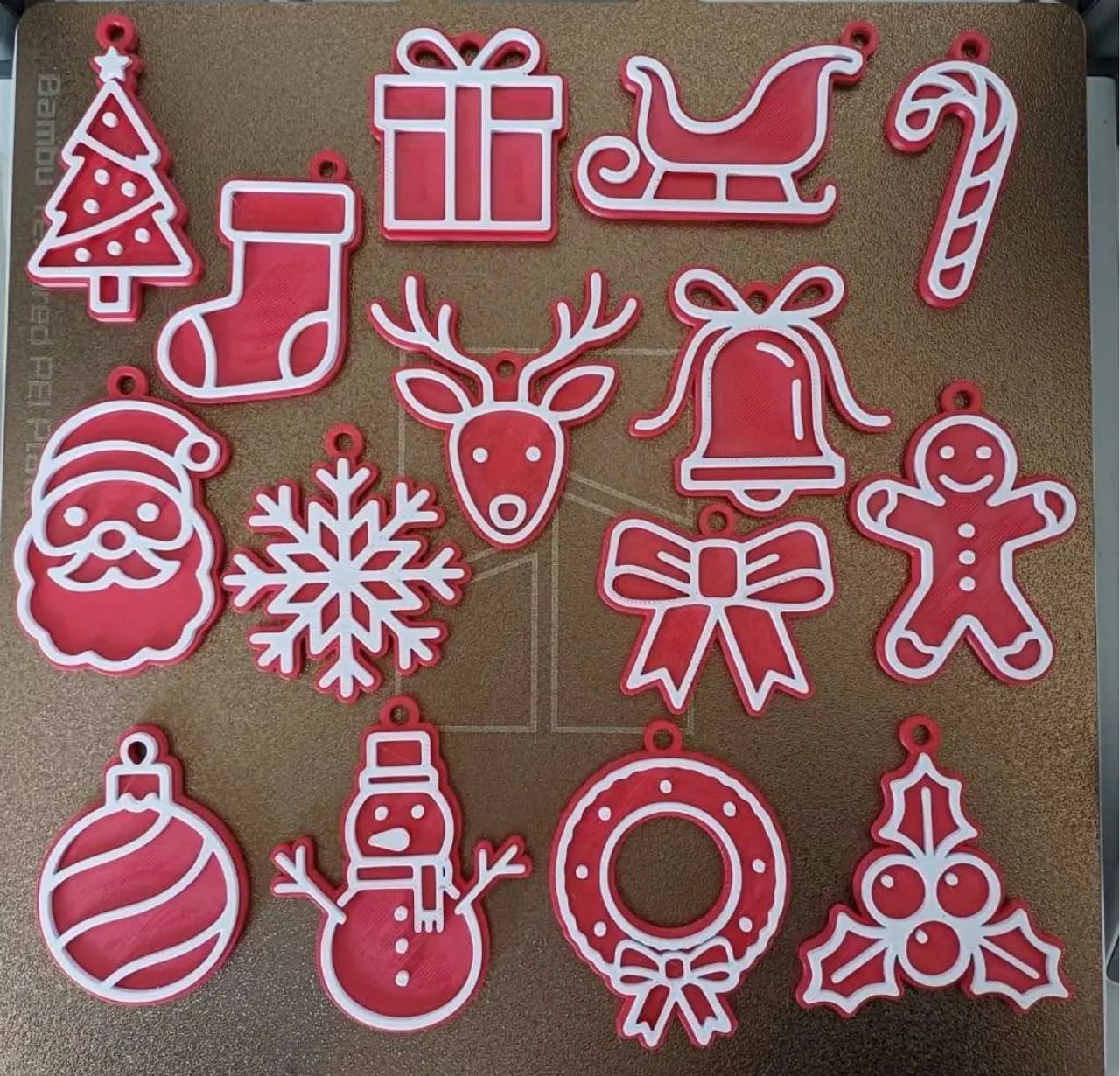 Enfeites de Natal 3d
