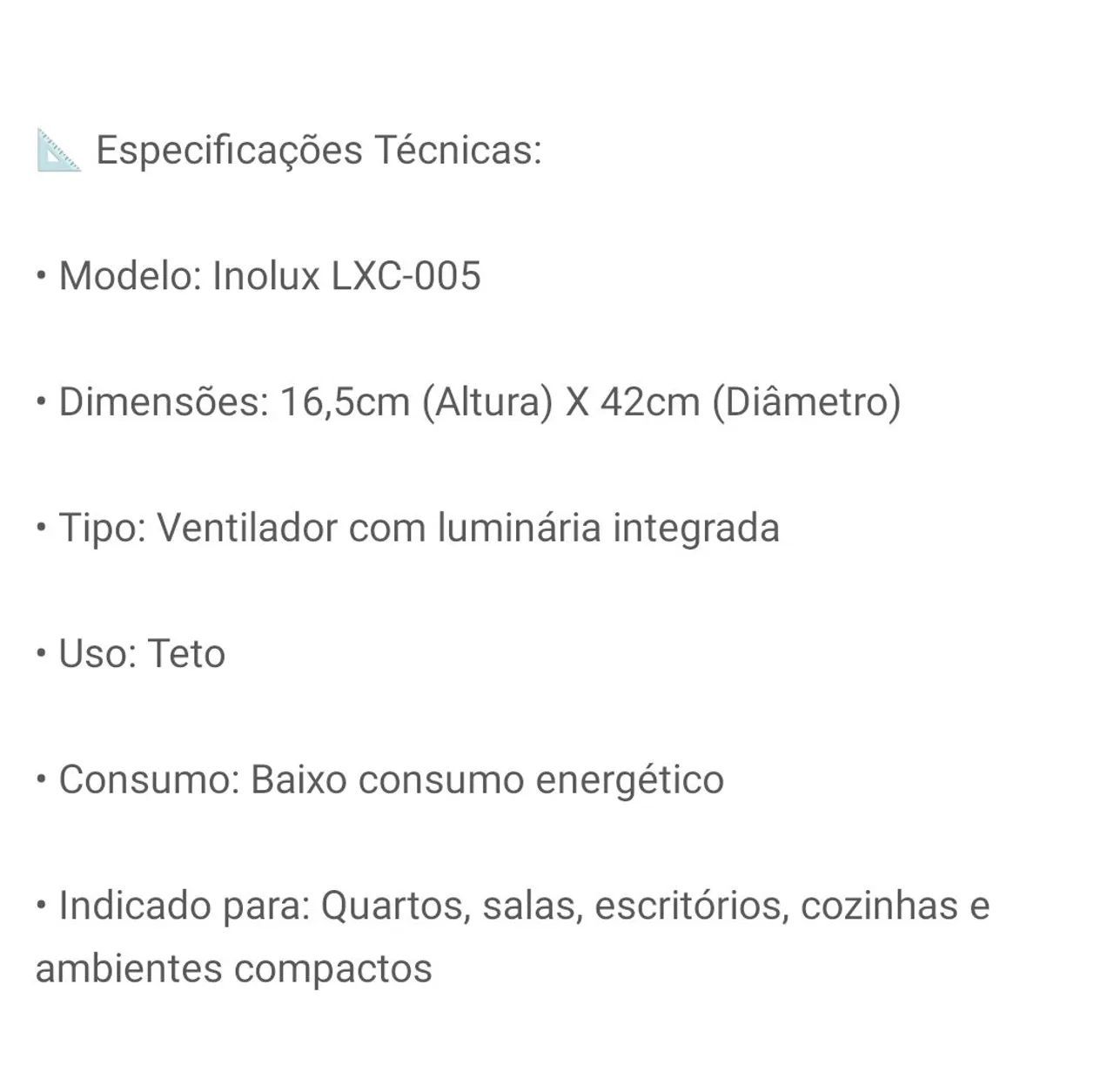 Ventilador de teto com luminária  - Foto 3