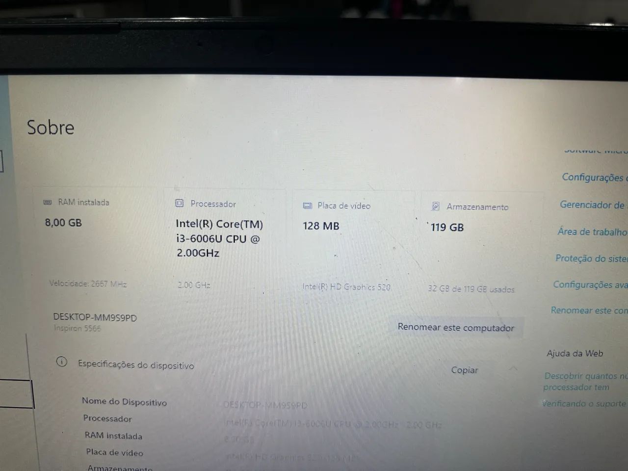 NOTBOOK DELL COM TECLADO NUMÉRICO  - Foto 3