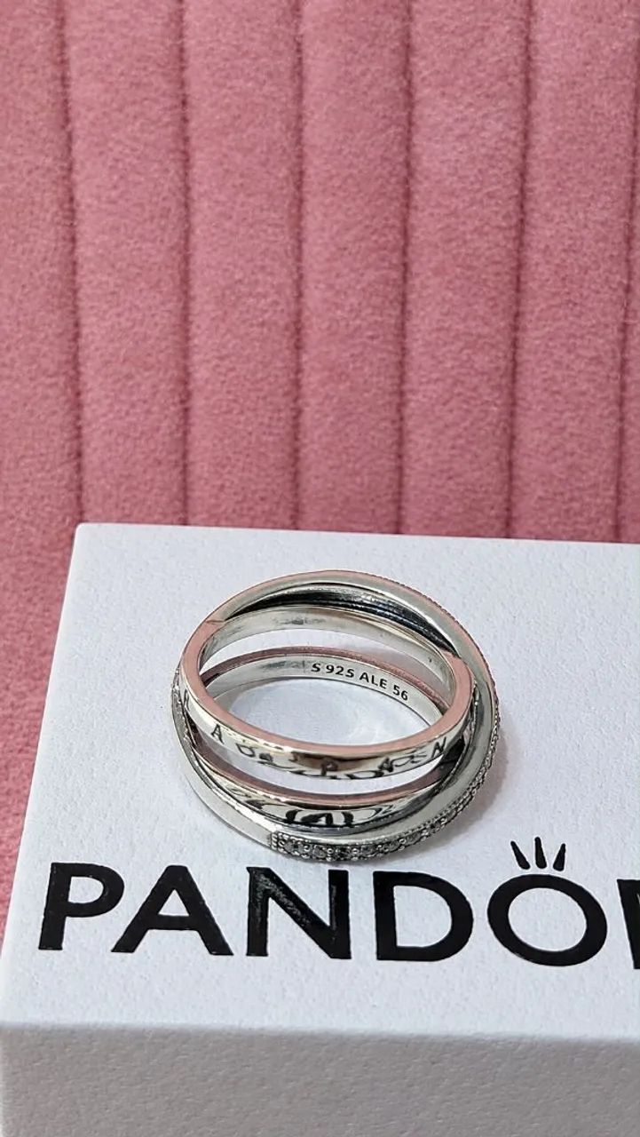 anel pandora prata aro 18 - Foto 3