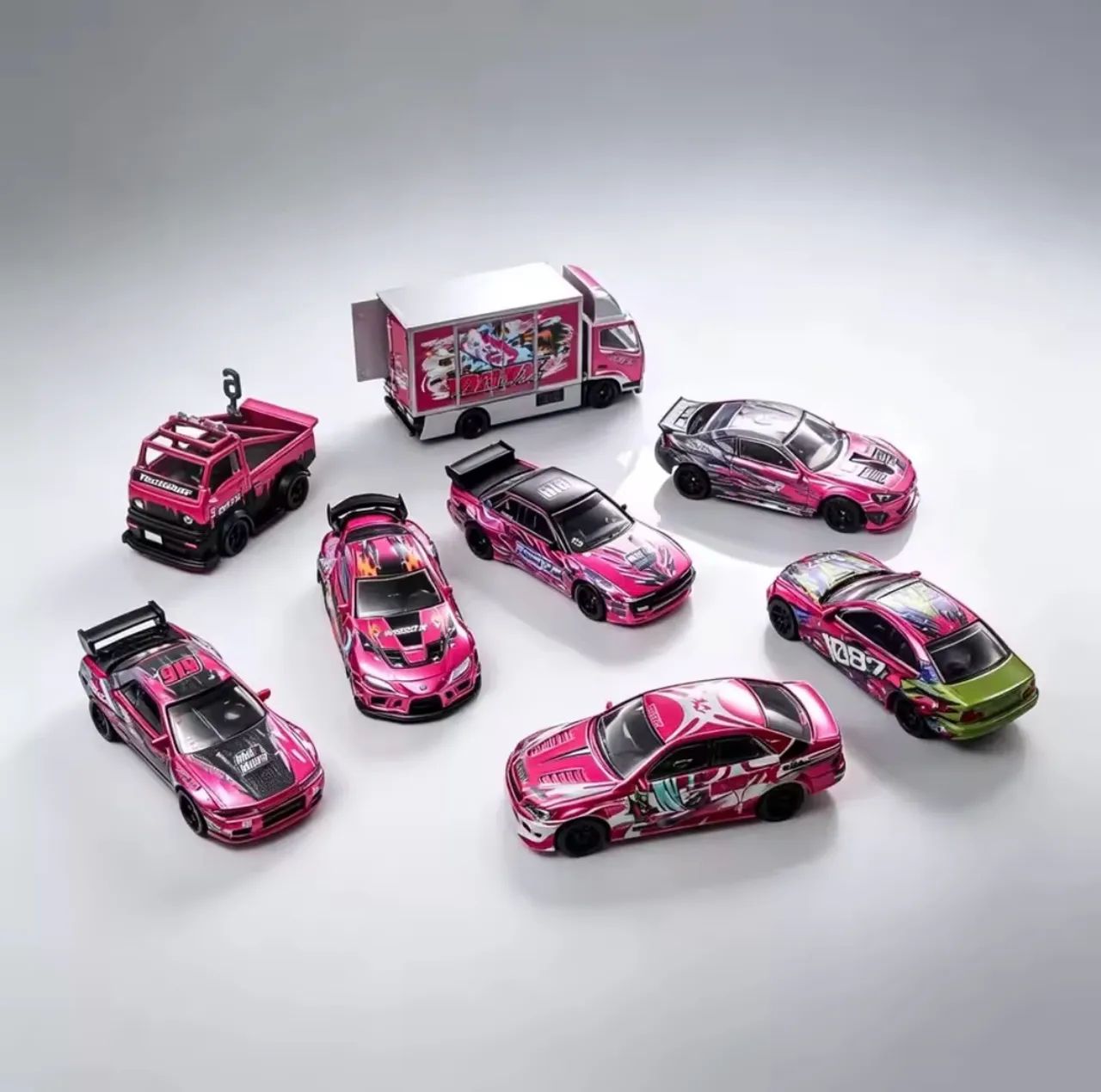 XCARTOYS ORANGE BOX 1087X? 1087X DRIFT TEAM - 8 Miniaturas