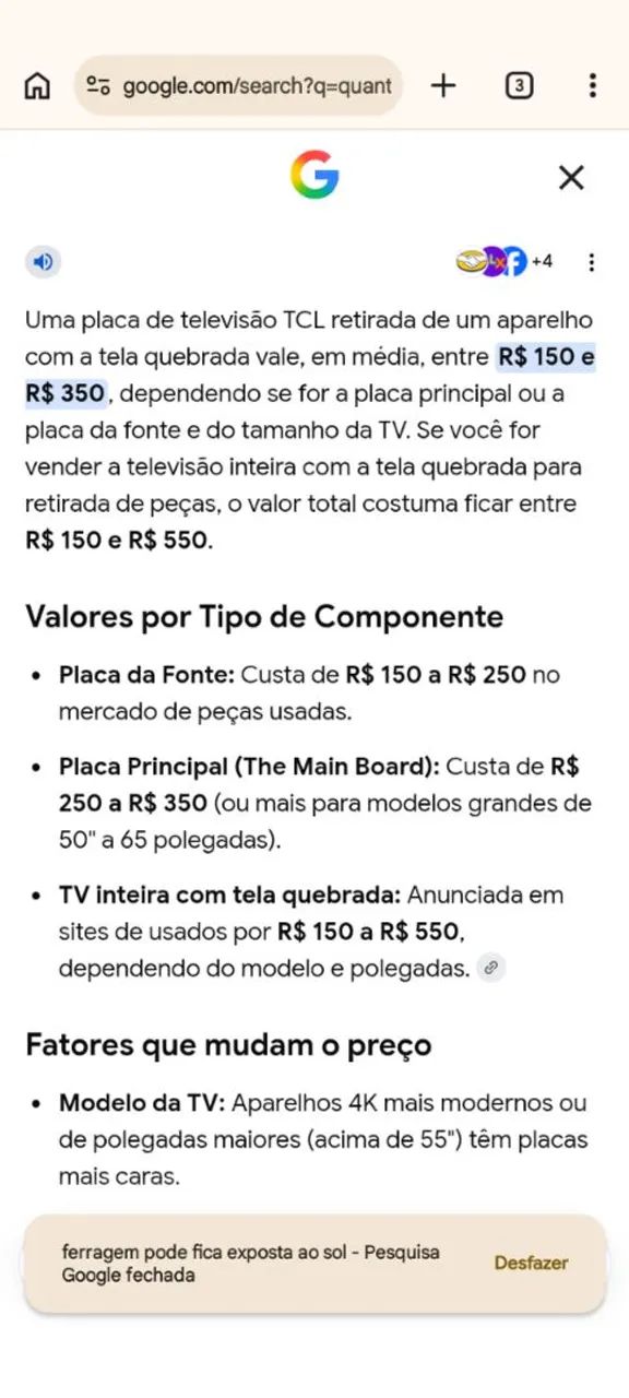 Televisão Tcl 55 polegadas para retirada de peças  - Foto 2