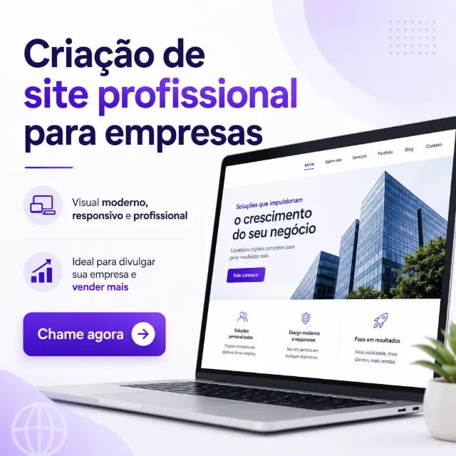 Criação de site profissional para empresas