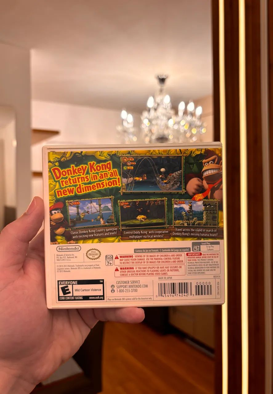 Donkey Kong country Return 3d de Nintendo 3ds e 3ds xl + caixa e manuais - Foto 2