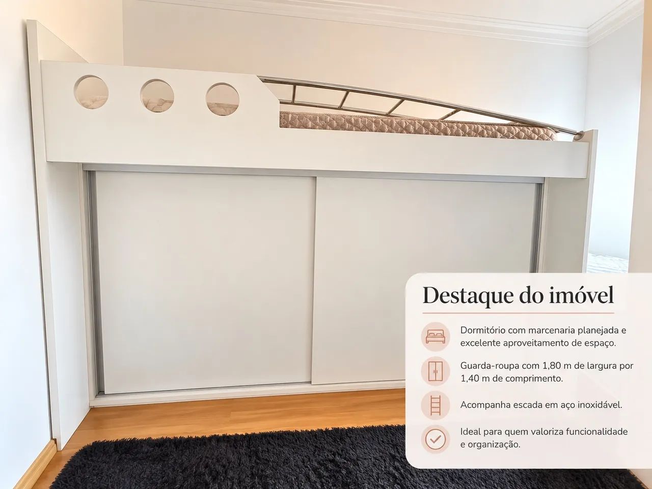 Cama com guarda roupa  - Foto 2
