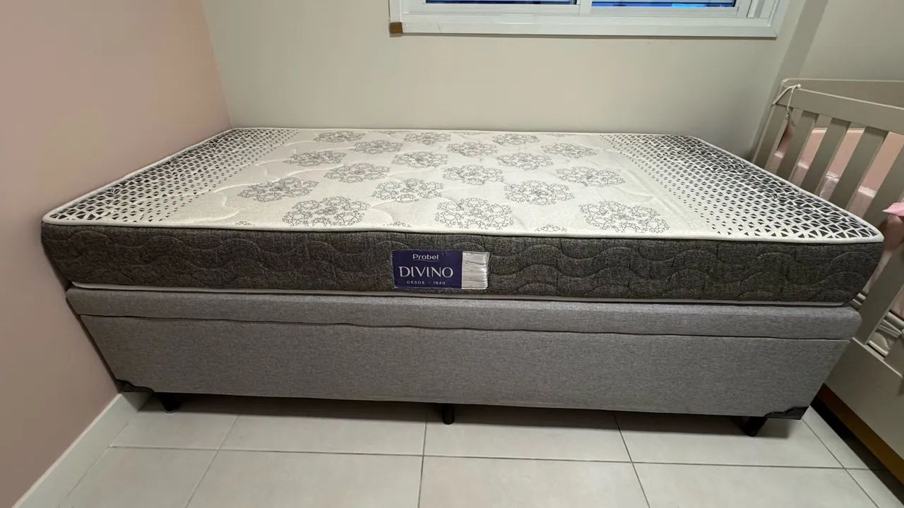 Cama Box Baú com Colchão Solteirão - 2,00 x 1,00 m