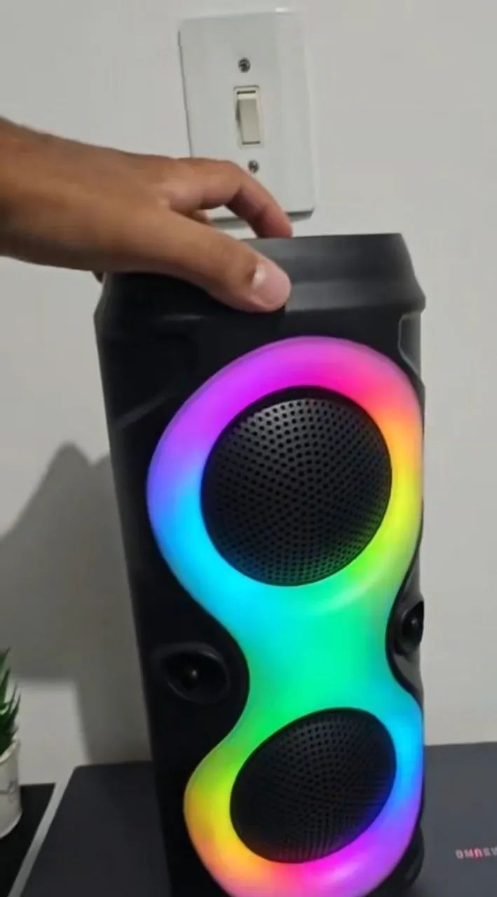 CAIXA DE SOM BLUETOOTH LED PORTÁTIL ? - Foto 2