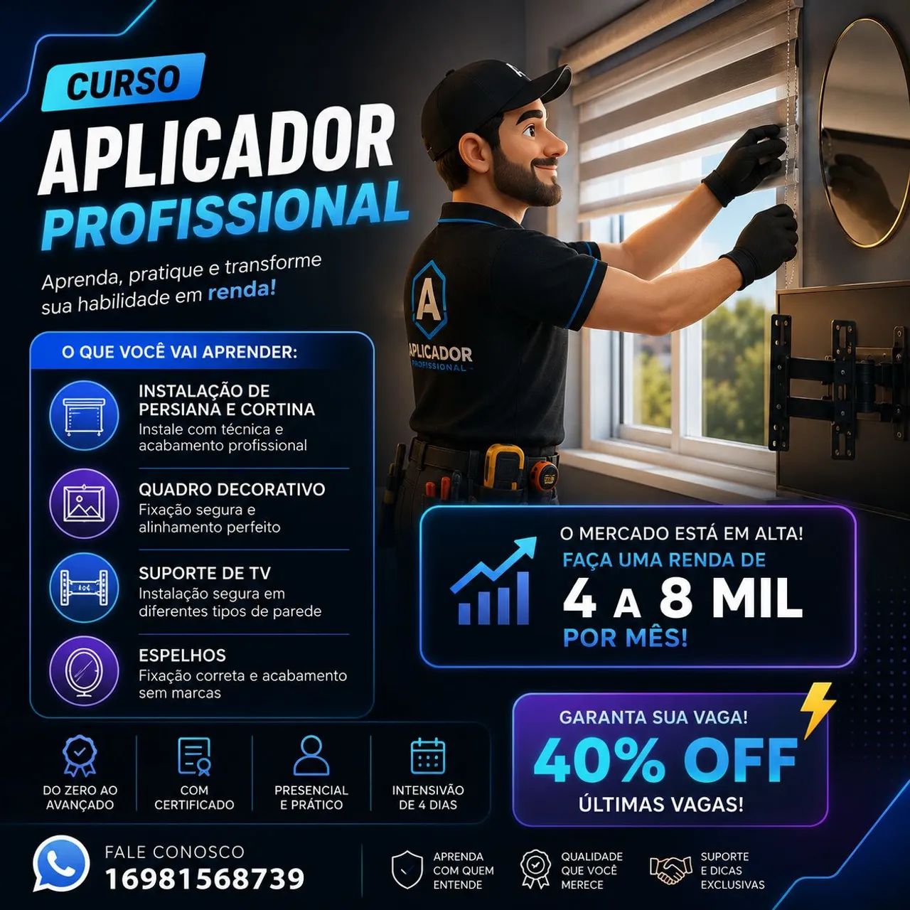 Cursos de instalação de papel de parede 