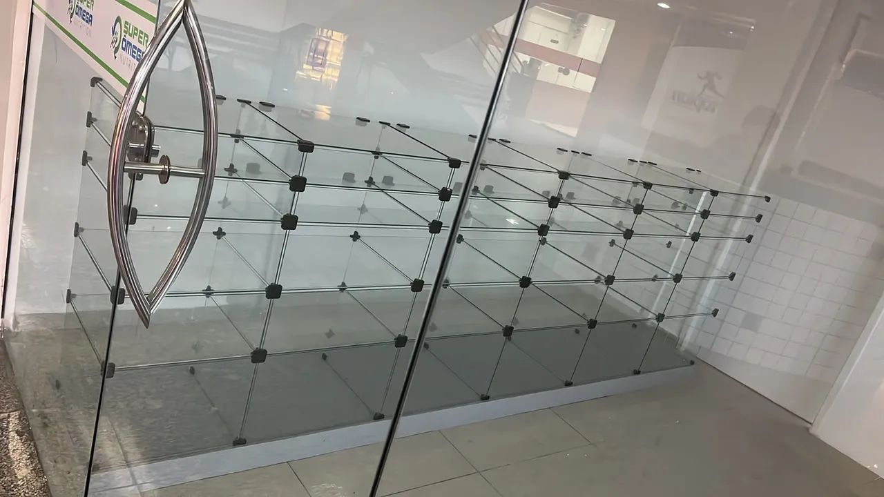 Estante de vidro 
