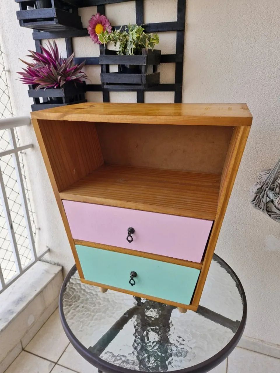 Criado mudo 2 gavetas (madeira Linus)