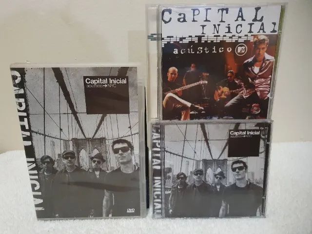 Lote com Discografia Capital Inicial com 2 CDs e 1 DVD