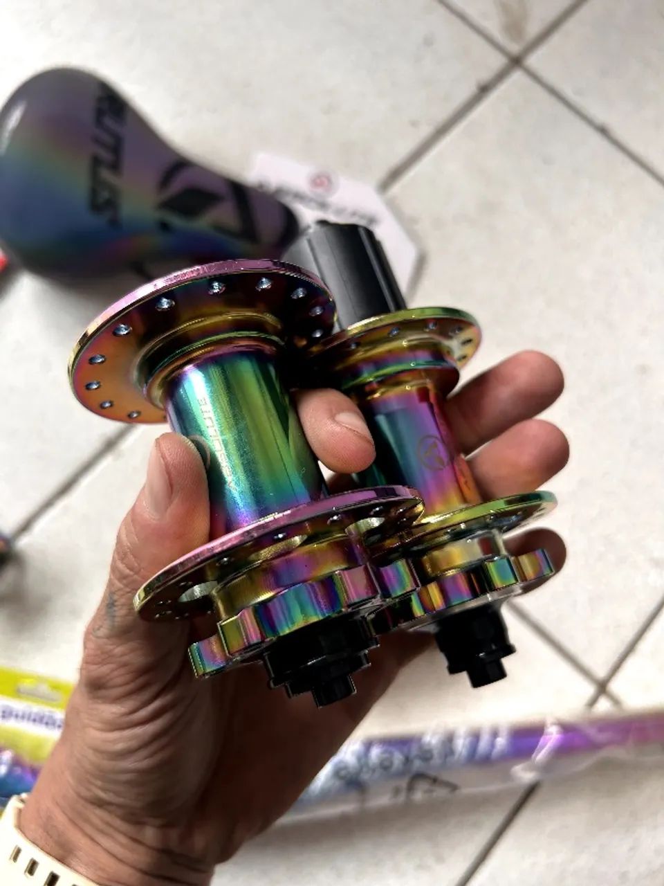 Pecas NOVAS de bicicleta wheeling e grau - Foto 4