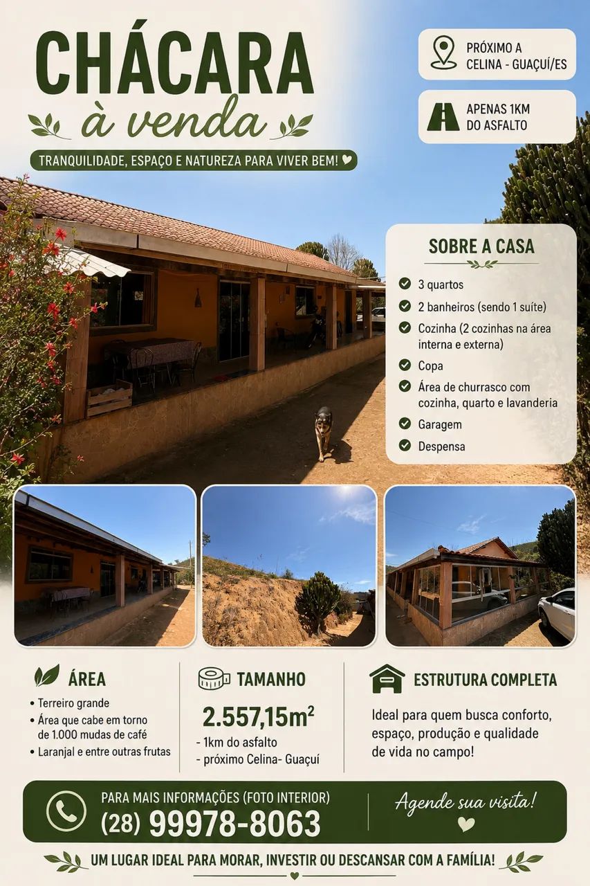Vendo Chácara com casa de alto padrão