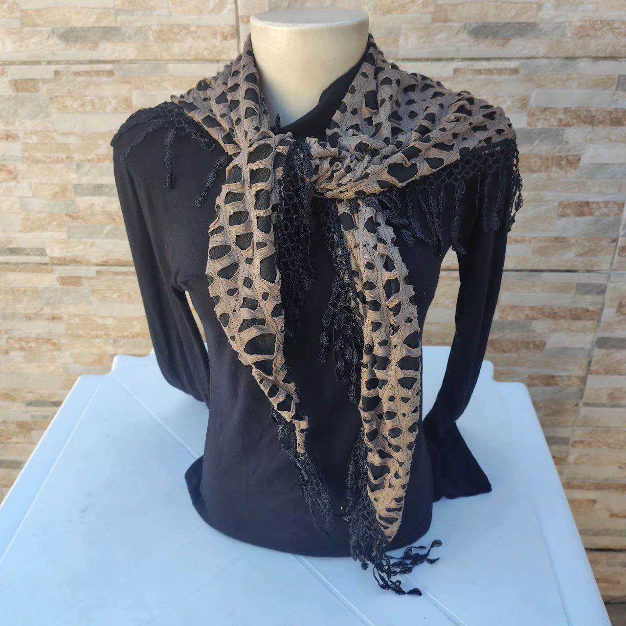 Xale de Renda Feminino - Versátil e Elegante para Diversos Looks ? R$ 35 cada" - Foto 5