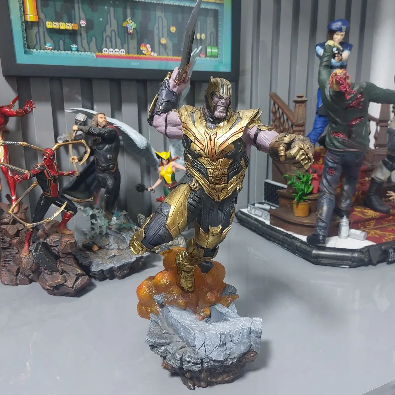 Estátua Thanos vingadores - Iron studios 1/10 (sem caixa)