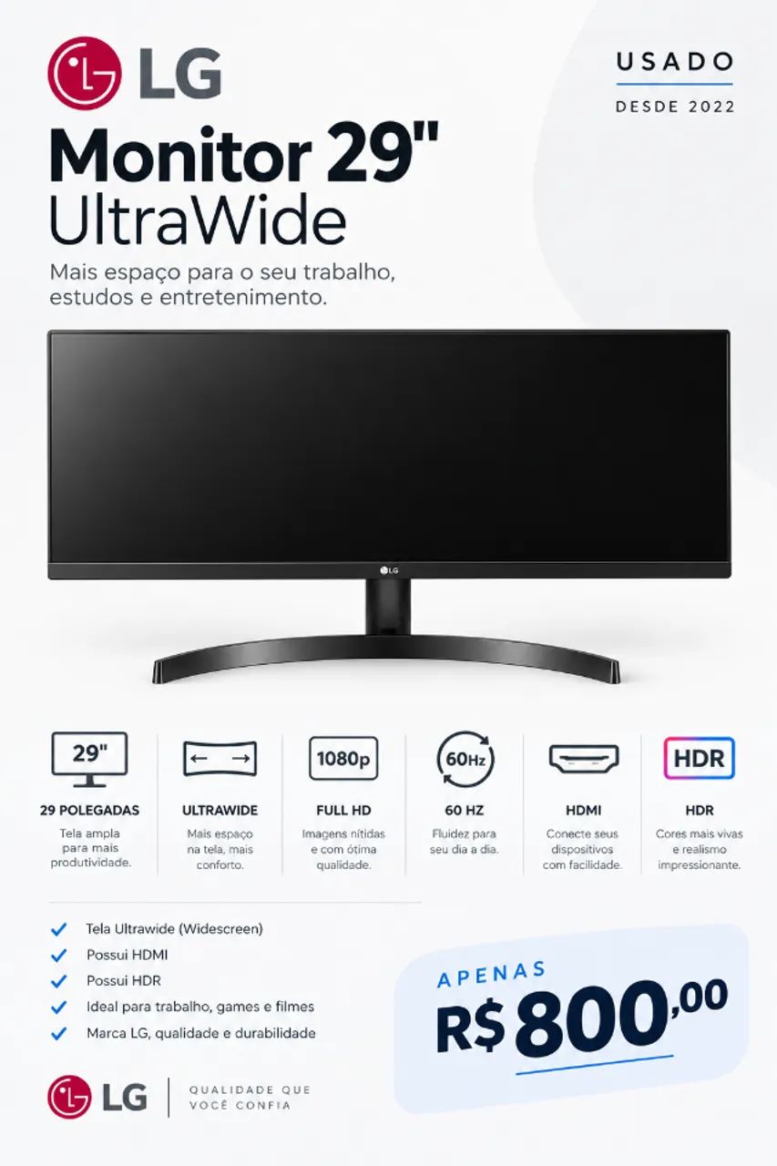 Monitor LG 29'