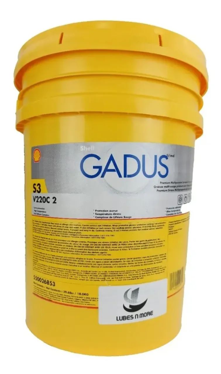 Graxa complexa de lítio Shell Gadus S3 V220c 2 (xhp222) C18kg