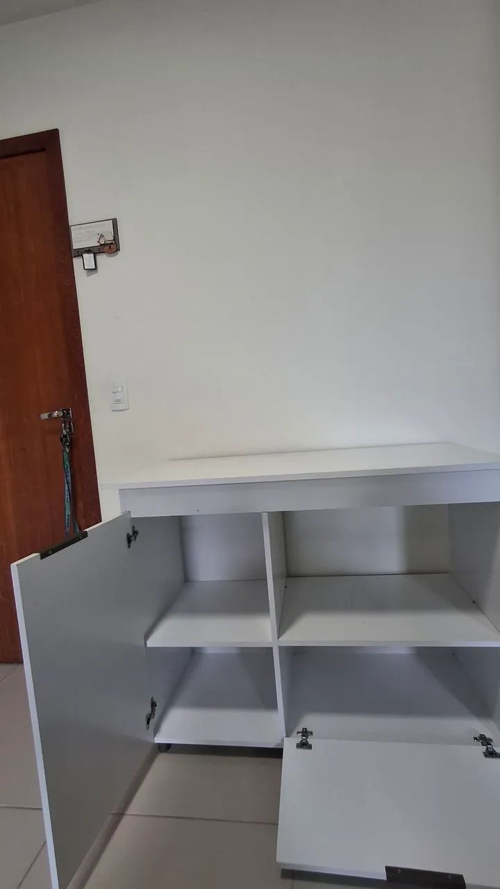 Balcão Multiuso Branco com Espaço para Micro-ondas - Foto 3